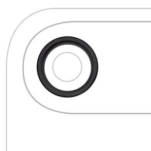 iPhone Air Back Camera Bezel Ring Only – Space Black, 10 Pack