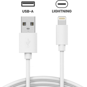USB-A to Lightning Cable For iPhone / iPad (1 m / 3 ft) (OEM Grade A/B) (Bulk Packaging)