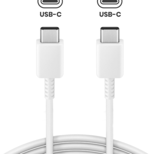 USB-C to C Cable For Samsung (1 m / 3 ft) (OEM Grade New) (Bulk Packaging) (White)