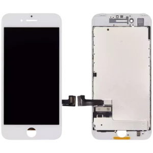 LCD Assembly With Steel Plate For iPhone 7 (Aftermarket) (White)