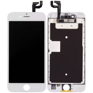 LCD Assembly With Steel Plate For iPhone 6S (Aftermarket) (White)