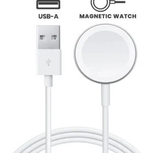 USB-A Magnetic Watch Charging Cable For All Watch Series (1 m / 3.3 ft) (OEM Grade New) (Bulk Packaging)