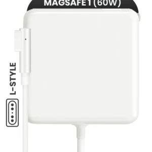 Apple 60W MagSafe 1 Wall Adapter (L-Style) (A1344) (US Version) (OEM Grade A/B, Bulk Packaging)