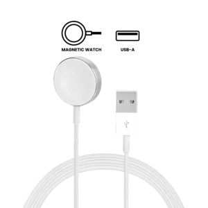 USB-A Magnetic Watch Charging Cable For All Watch Series (1 m / 3.3 ft) (OEM Grade D) (Bulk Packaging)