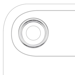 iPhone Air Back Camera Bezel Ring Only – Cloud White