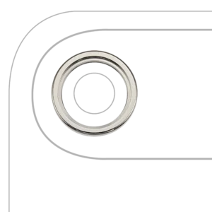 iPhone Air Back Camera Lens with Bracket & Bezel – 3 Piece Set, Premium, Light Gold