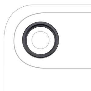 iPhone Air Back Camera Lens with Bracket & Bezel – 3 Piece Set, Premium, Space Black