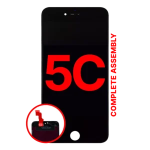 Complete LCD Assembly For iPhone 5C (With Front Camera: Prox Sensor & Earpiece Speaker) (Aftermarket Plus: Tianma) (Black)